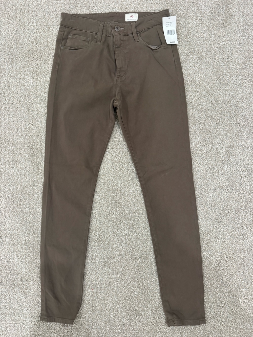 AG Adriano Goldschmied FARRAH Olive Brown Skinny Jeans
